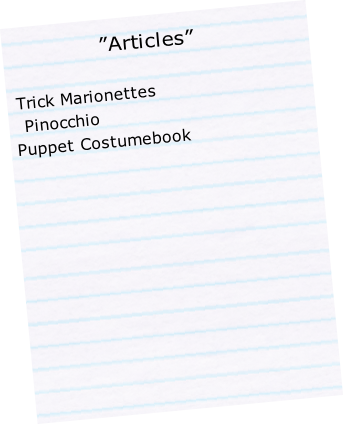 Puppet Costumebook
